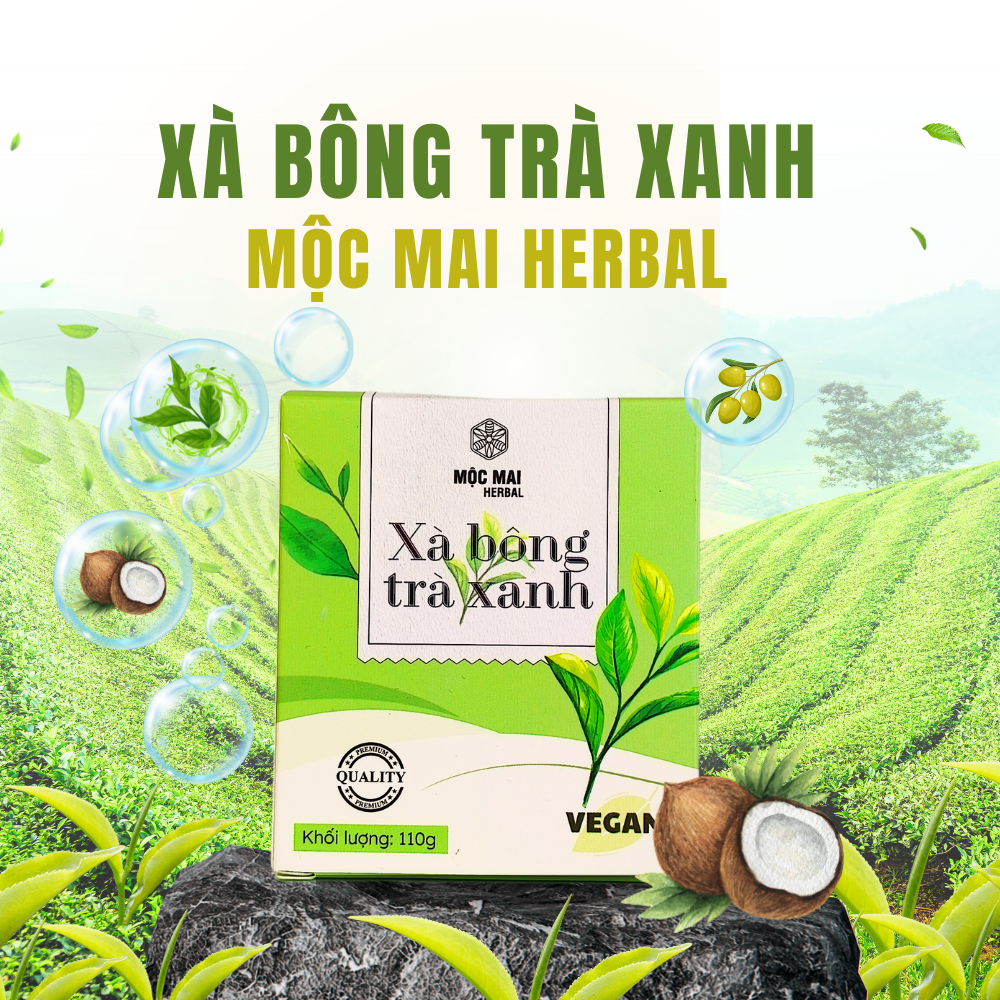 Xà bông trà xanh Mộc Mai Herbal