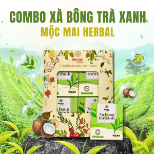 Combo 4 Hộp Xà bông trà xanh Mộc Mai Herbal
