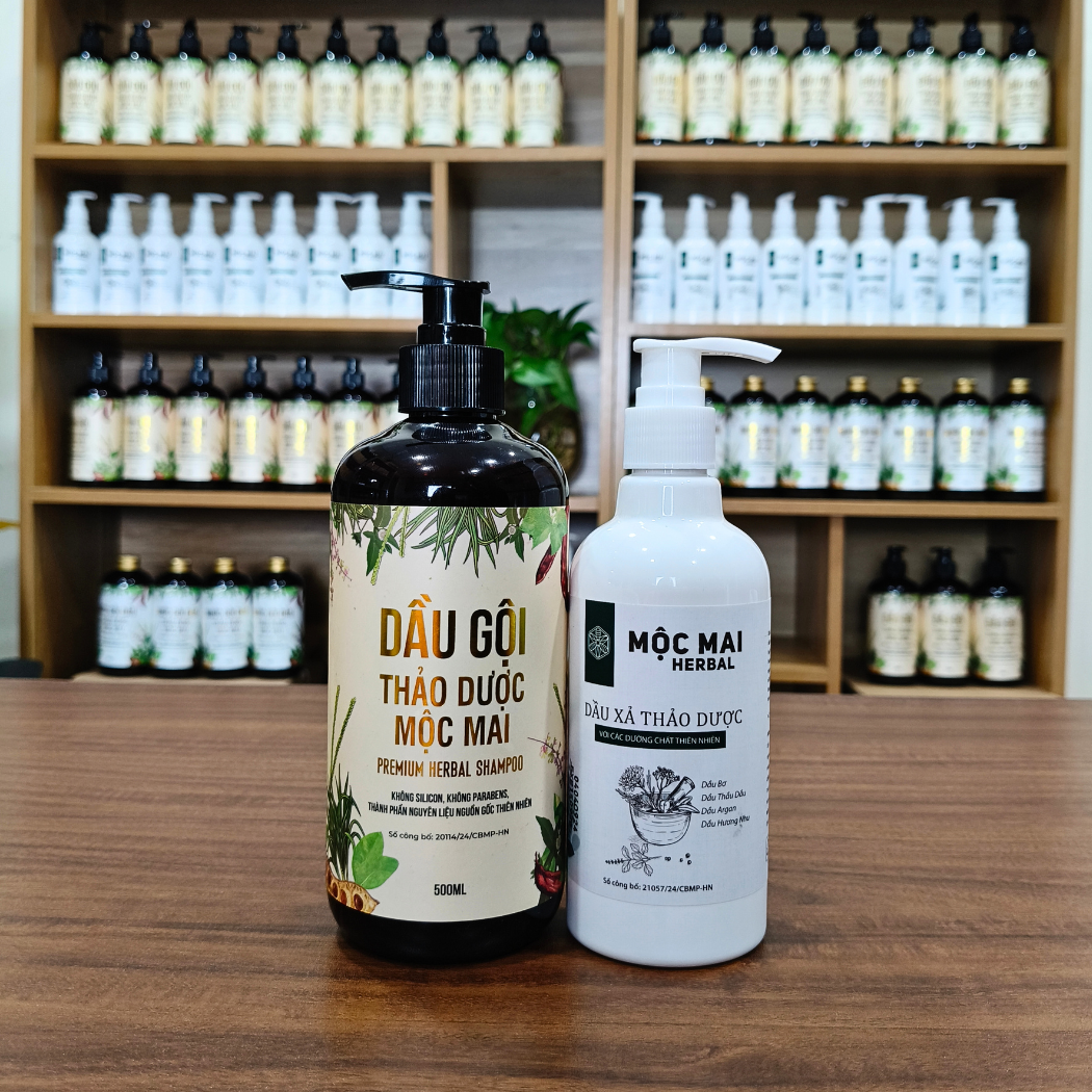 Combo Dầu Gội + Dầu Xả Thảo Dược Mộc Mai (New) - Ảnh 4