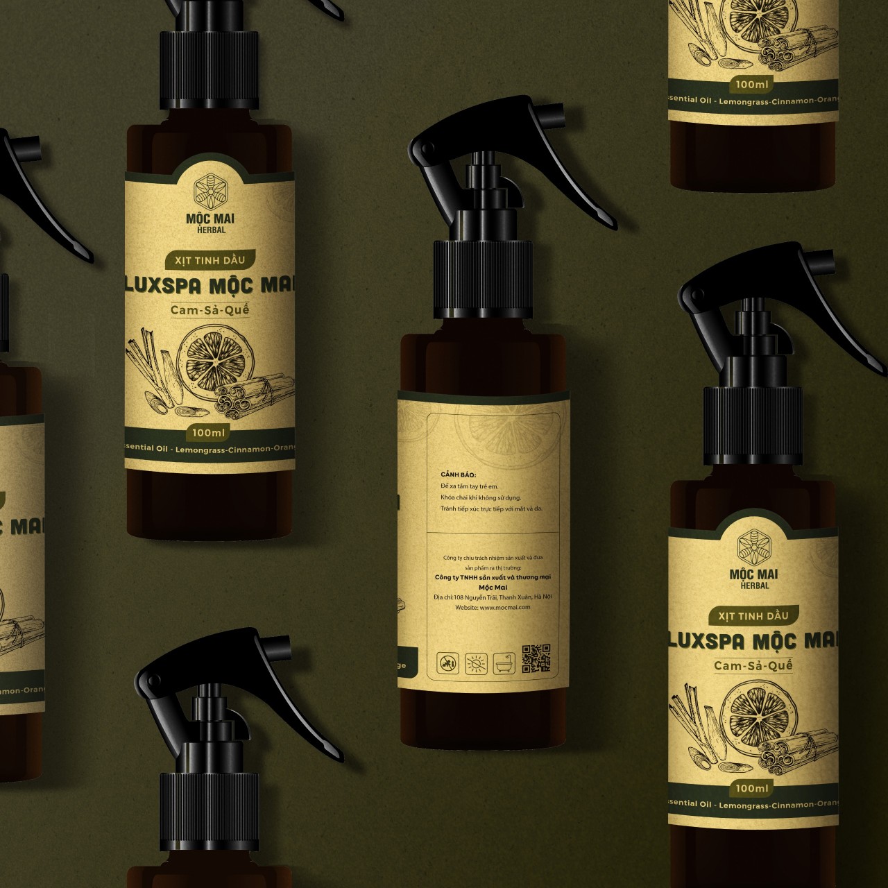 Xịt tinh dầu cam sả quế LUXSPA - Ảnh 3
