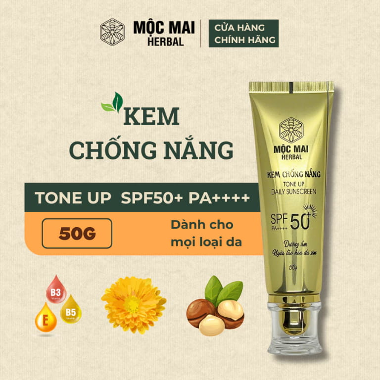 Kem Chống Nắng Mộc Mai Herbal Tone Up SPF50 PA++++